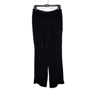 April Cornell Women's Velvet Wide Leg Pants Black - L